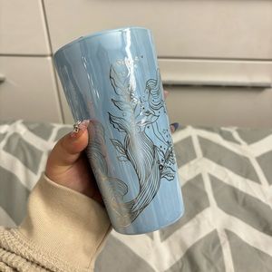 Starbucks 2023 Blue Icicle Siren Iridescent Ceramic Tumbler NEW